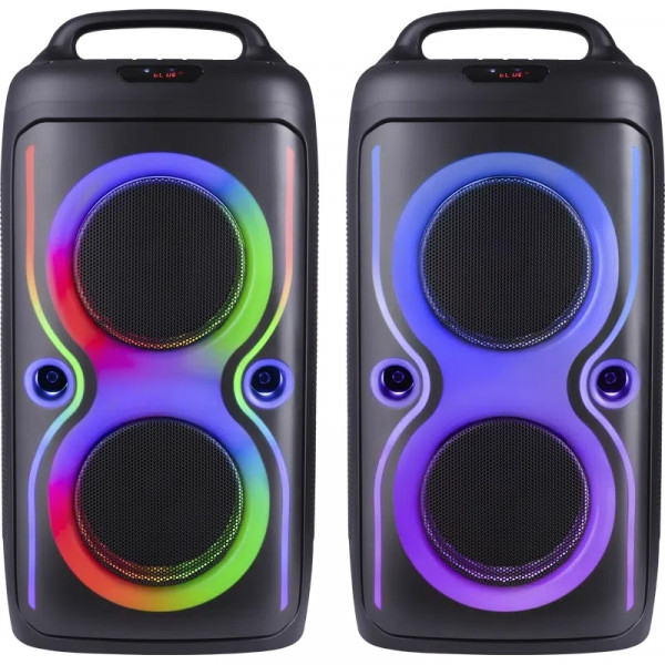 Акустична система 2.0 Defender Boomer 75, 75Вт BT/FM/USB/TF/AUX/LED, чорна