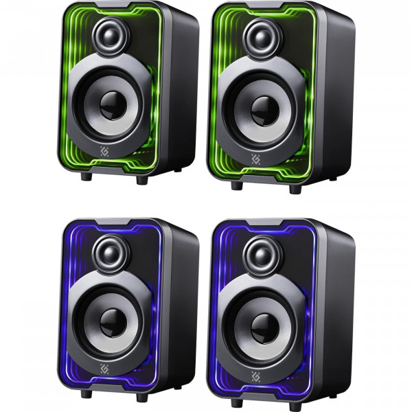 Акустична система 2.0 Defender Solar 11 10Вт, Bluetooth, RGB підсвітка, USB, чорна