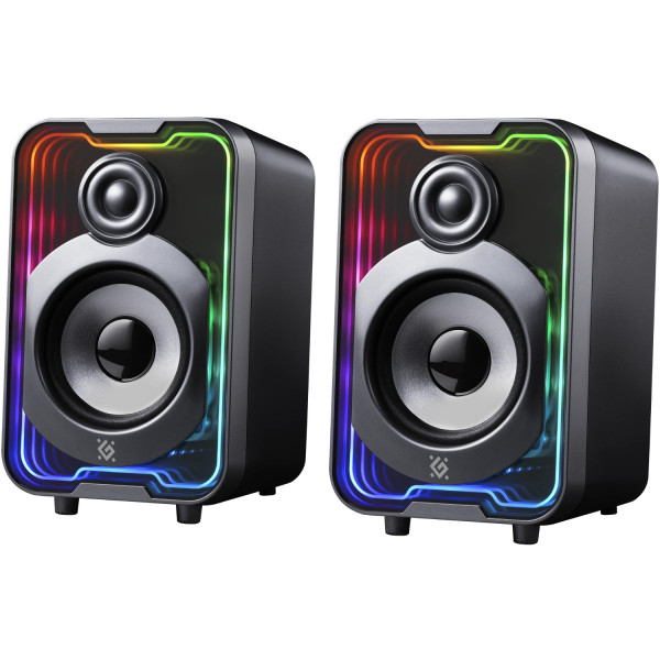 Акустична система 2.0 Defender Solar 11 10Вт, Bluetooth, RGB підсвітка, USB, чорна