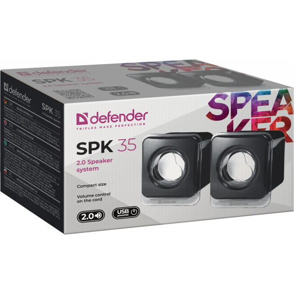 Акустична система 2.0 Defender SPK 35, 5Вт, чорна, USB