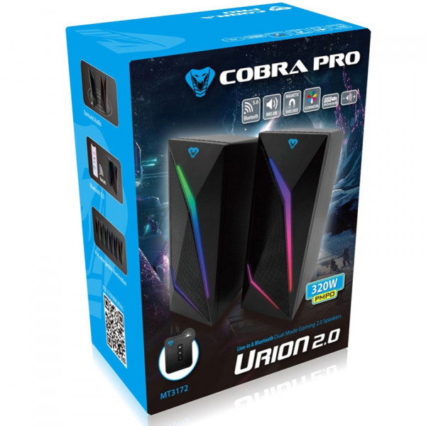 Акустична система 2.0 Media-Tech COBRA PRO URION Bluetooth Gaming 8Вт., LED Light