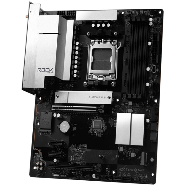 ASRock B850 ROCK WIFI 7 (AM5/B850, 4*DDR5, 2xPCIex16, HDMI, 4xSATAIII,2xM.2, 2.5GLan, ATX)