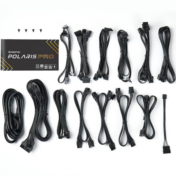 БЖ 1300W Chieftec POLARIS PRO PPX-1300FC-A3, 135 mm, 80+ PLATINUM, Modular, Retail Box