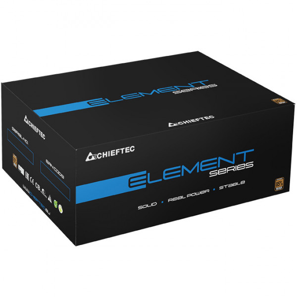 БЖ 600W Chieftec ELEMENT ELP-600S, 120 mm, 80+ Bronze Retail Box