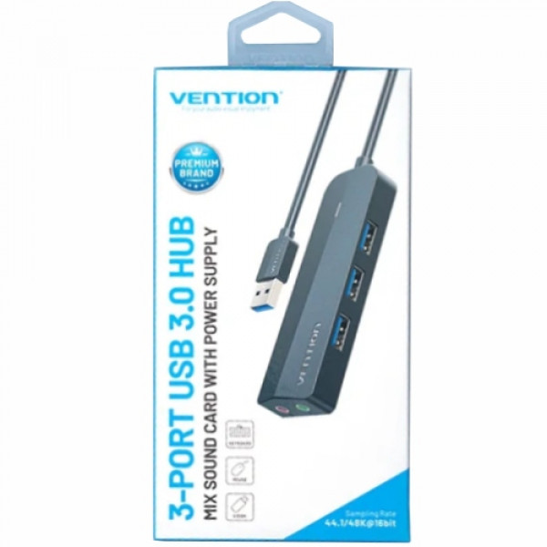 Док станція USB3.0 -> USBx3,3.0/2хTRS Audio/USB MicroUSB 10W, 1.0 м. Vention