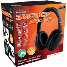 Гарнітура Media-Tech 3MOTION ANC BT MT3611 Bluetooth+3,5мм, Black