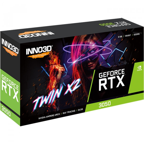 GeForce RTX3050 Inno3D Twin X2 V2, 6GB GDDR6 96bit PCI-E 4.0