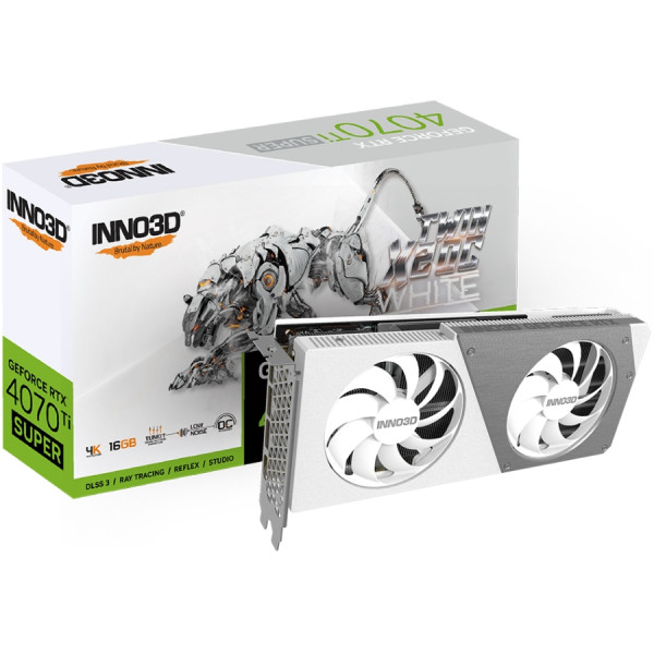 GeForce RTX4070 Ti Super Inno3D Twin X2 OC WHITE, 16GB GDDR6X, 256bit, PCI-E 4.0 X16