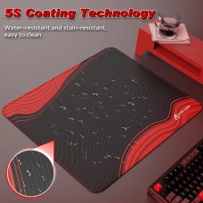 Ігрова поверхня Attack Shark CM02 450x400x4мм Contour line Black Red