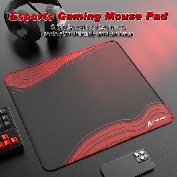 Ігрова поверхня Attack Shark CM02 450x400x4мм Contour line Black Red