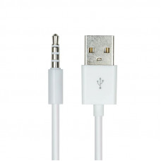 Кабель Audio USB для iPod Shuffle Jack TRRS M -> USB AM, 1.0 м. білий