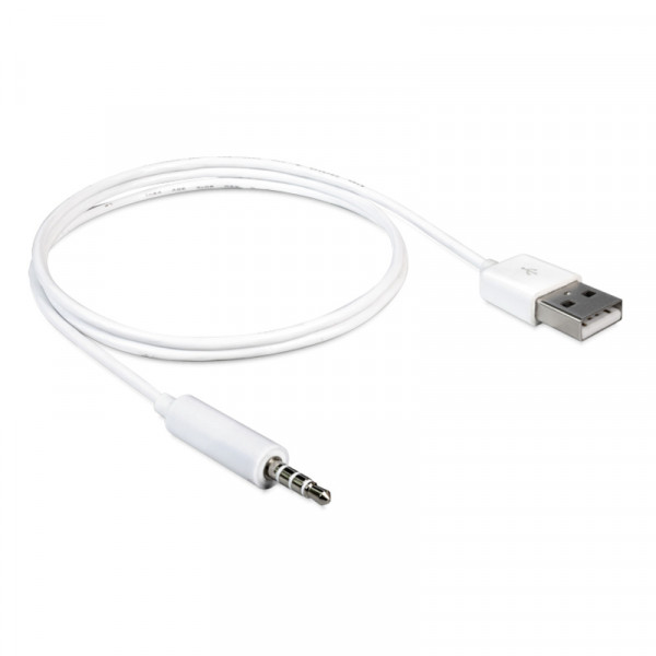 Кабель Audio USB для iPod Shuffle Jack TRRS M -> USB AM, 1.0 м. білий