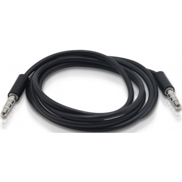 Кабель AUX Audio TRRS M/M 1м чорний