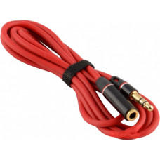 Кабель AUX Audio TRS M/F 1.2м Premium червоний OEM