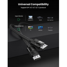 Кабель DisplayPort M - M V1.4 8K 2м Plastic Case Braided Cable DP114 чорний UGREEN