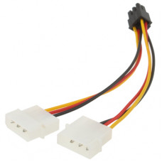 Кабель живлення для відеокарти 6-pin to 2x4-pin F Molex