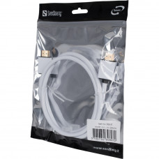 Кабель HDMI M - M, 1.0м, Sandberg, HDMI-2.0 білий