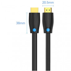 Кабель HDMI M - M, 2.0 м, V1.4, Engineering 4K 30Гц PVC Black Vention
