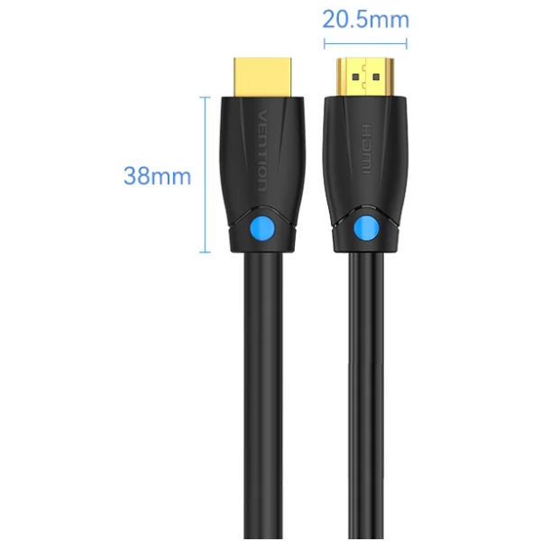Кабель HDMI M - M, 2.0 м, V1.4, Engineering 4K 30Гц PVC Black Vention