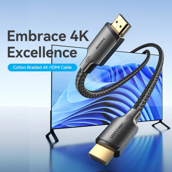 Кабель HDMI M - M, 20.0 м, V2.0 4K 30Гц обплетення Vention