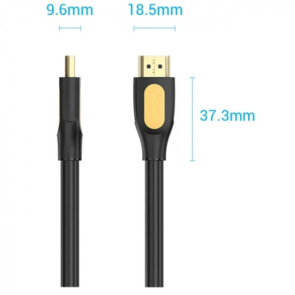 Кабель HDMI M - M, 3.0 м, V2.0, 4K 60Гц PVC чорний Vention