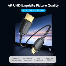 Кабель HDMI M - Micro M, 1.5 м, V2.0 4K 60Гц 18Gbps HDR Dolby Vention