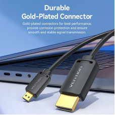 Кабель HDMI M - Micro M, 1.5 м, V2.0 4K 60Гц 18Gbps HDR Dolby Vention