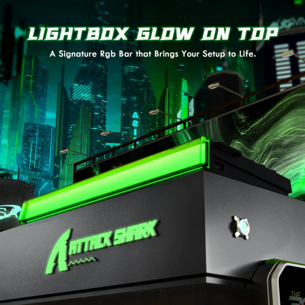 Клавіатура ігрова магнітна Attack Shark R85 HE 79кл. RGB, USB-C, Magnetic Switch Green