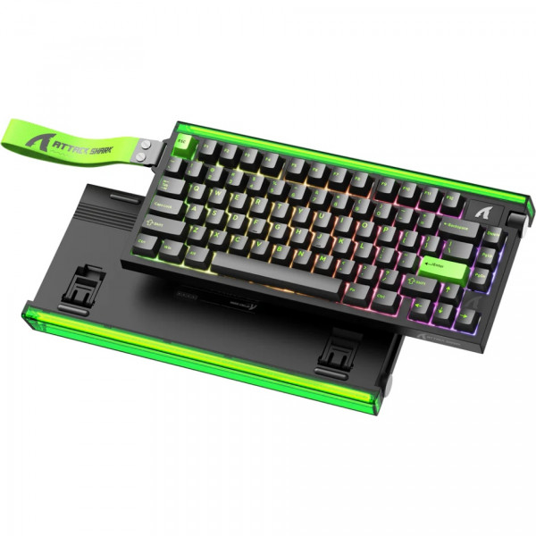 Клавіатура ігрова магнітна Attack Shark R85 HE 79кл. RGB, USB-C, Magnetic Switch Green