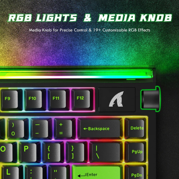 Клавіатура ігрова магнітна Attack Shark R85 HE 79кл. RGB, USB-C, Magnetic Switch Green
