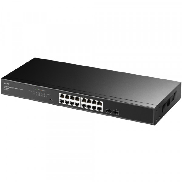 Комутатор Cudy GS1016ES2, 16-Port Gigabit Light-Managed Switch with 2SFP