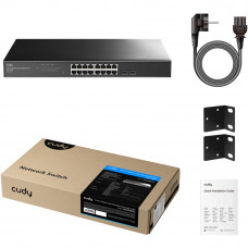 Комутатор Cudy GS1016ES2, 16-Port Gigabit Light-Managed Switch with 2SFP
