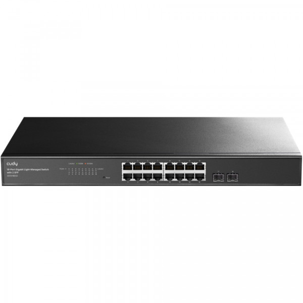 Комутатор Cudy GS1016ES2, 16-Port Gigabit Light-Managed Switch with 2SFP