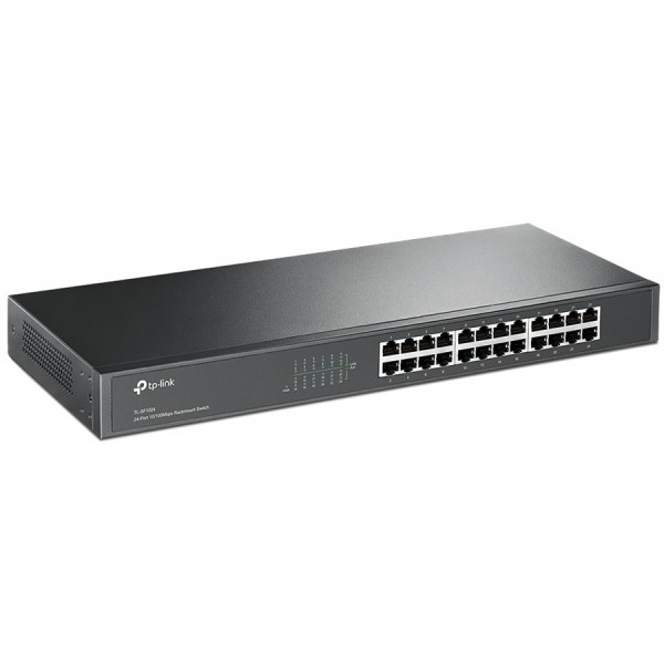 Комутатор TP-Link TL-SF1024, 24*10/100M, 1U rack mount, металевий корпус