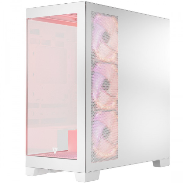 Корпус Modecom VOLCANO SPACE APEX ARGB 4x140mm fans MIDI USB 3.0x2+TYPE-C WHITE без БЖ ATX