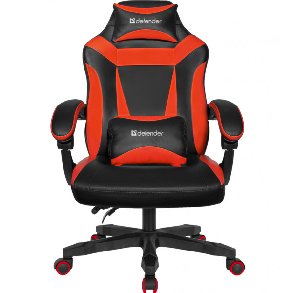 Крісло ігрове Defender Master поліуретан, 50мм, Клас 4, Black/Red