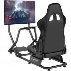 Крісло ігрове кокпіт GamePro із кріпленням для керма, монітора, педалей та коробки передач