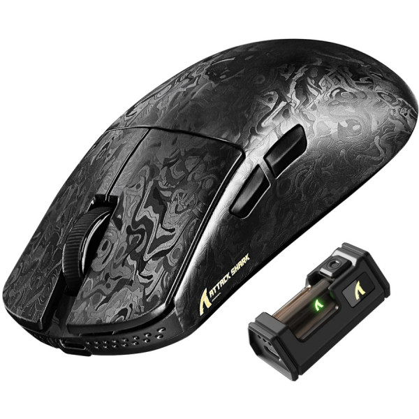 Мишка Attack Shark R11 Ultra, Wireless/Bluetooth, 42000dpi, (PAW3950MAX), 6кн., Ink Blade