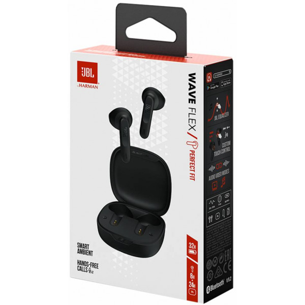Навушники TWS JBL Wave Flex Black JBLWFLEXBLK
