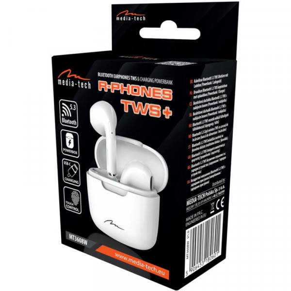 Навушники TWS Media-Tech R-PHONES White