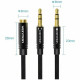 Перехідник Audio Jack TRS F -> 2xM, 1.0м, Cotton braided чорний Vention
