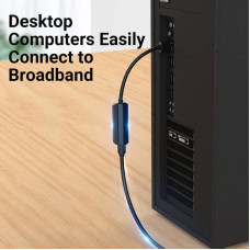 Перехідник USB 3.0 Type-A -> Ethernet RJ45 1000Mb чорний Vention
