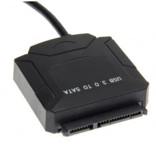 Перехідник USB 3.0 Type-A -> SATA III (F) 2.5"/3.5" 7+15pin з БЖ, чорний