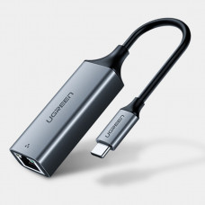Перехідник USB 3.1 Type-C -> Ethernet RJ45 1000 Mb CM199 UGREEN Косм. Сірий