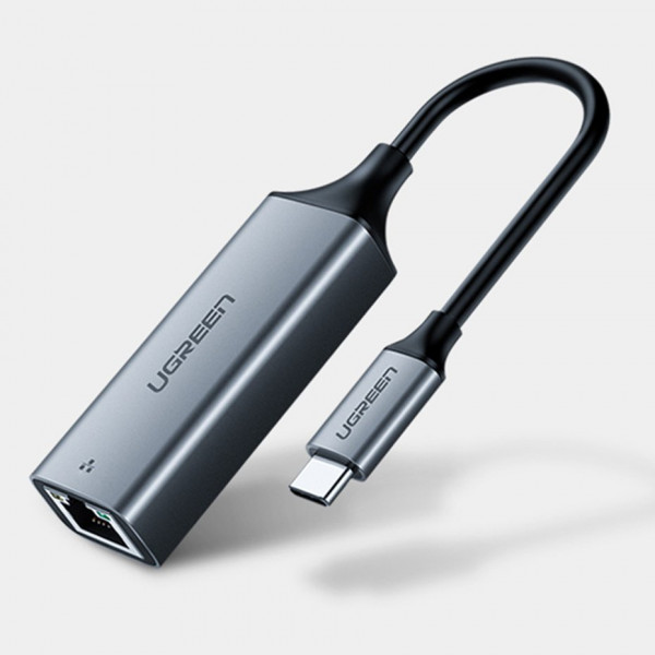 Перехідник USB 3.1 Type-C -> Ethernet RJ45 1000 Mb CM199 UGREEN Косм. Сірий
