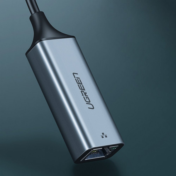 Перехідник USB 3.1 Type-C -> Ethernet RJ45 1000 Mb CM199 UGREEN Косм. Сірий