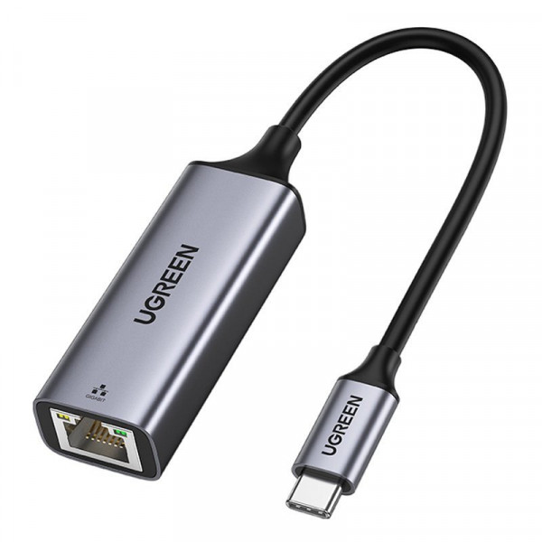 Перехідник USB 3.1 Type-C -> Ethernet RJ45 1000 Mb CM199 UGREEN Косм. Сірий