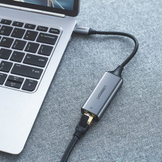 Перехідник USB 3.1 Type-C -> Ethernet RJ45 1000 Mb CM199 UGREEN Косм. Сірий