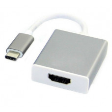 Перехідник USB 3.1 Type-C -> HDMI (F), сріблястий