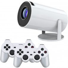 Проєктор H96 MAX F100 LED LCD HD 110AL 16:9 2G/16G Android 12.0 HDMI WiFi BT джойстик 2 шт білий